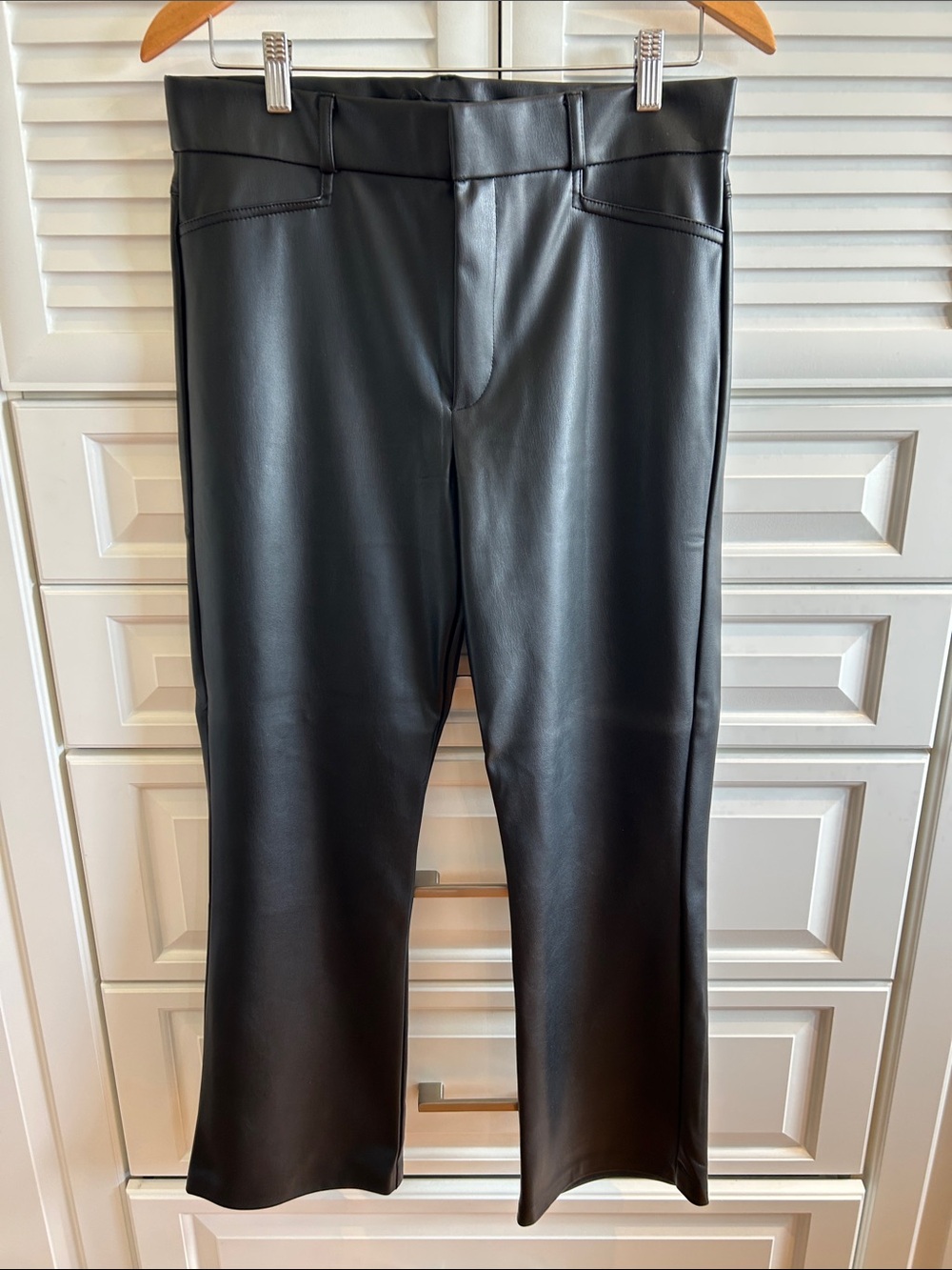 Zara Black Faux Leather Pants